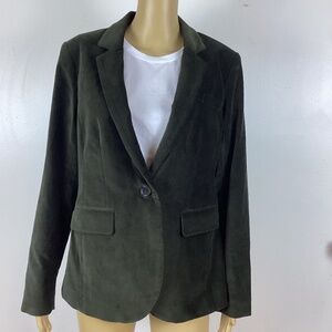 ecru  moss green velvet jacket 10